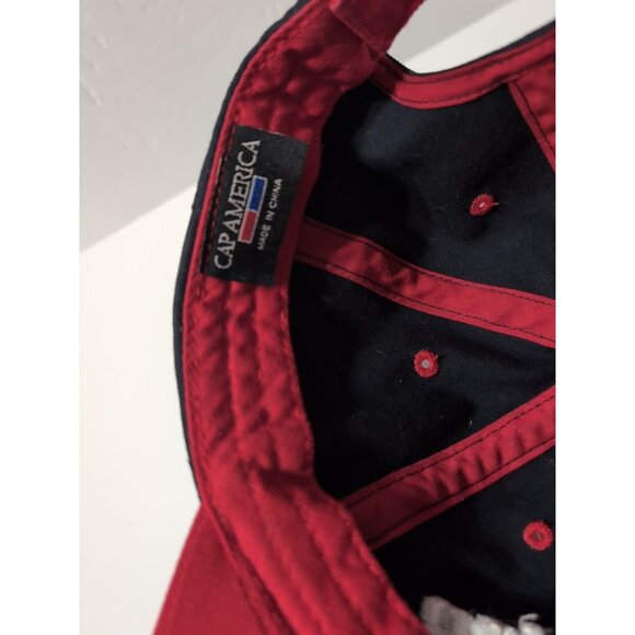 AC Delco Embroidered Strap Back Baseball Cap Hat Cotton Red White Blue - Picture 9 of 10